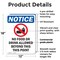Signmission No Food Or Drink Allowed, 12 in W x Rectangle, Plastic OS-2PACK-NS-P-1218-V-14584 - alternate 3